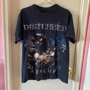 Disturbed Asylum Black Graphic Band T-shirt